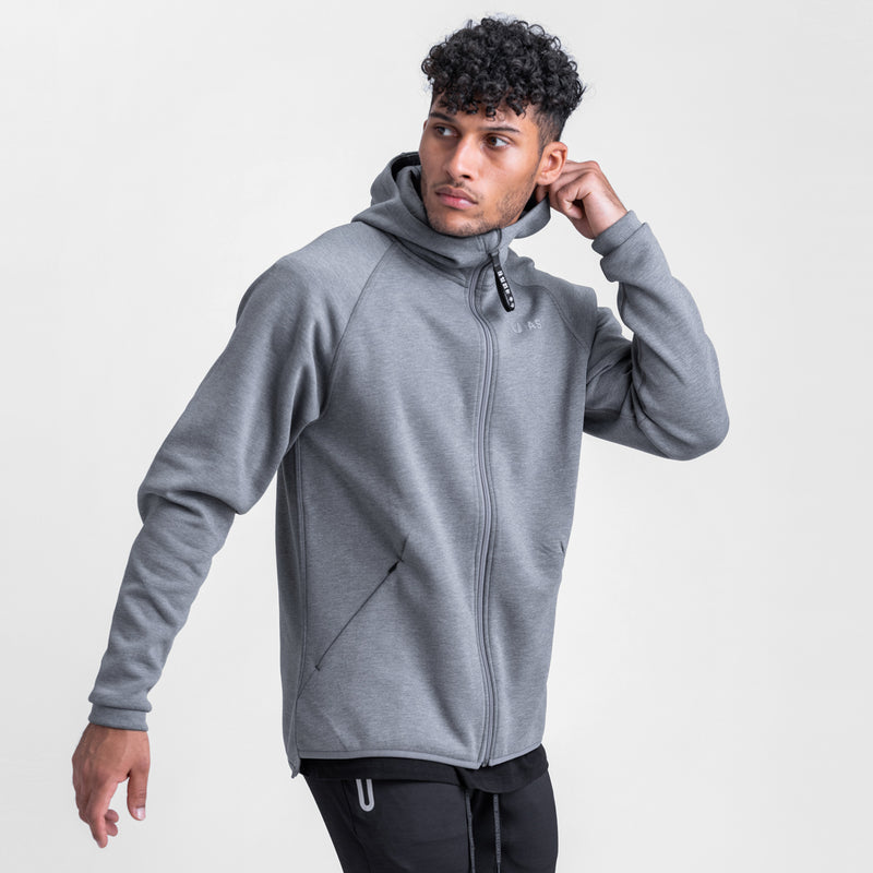 0430. Coolever™ Full Zip Hoodie - Athletic Grey