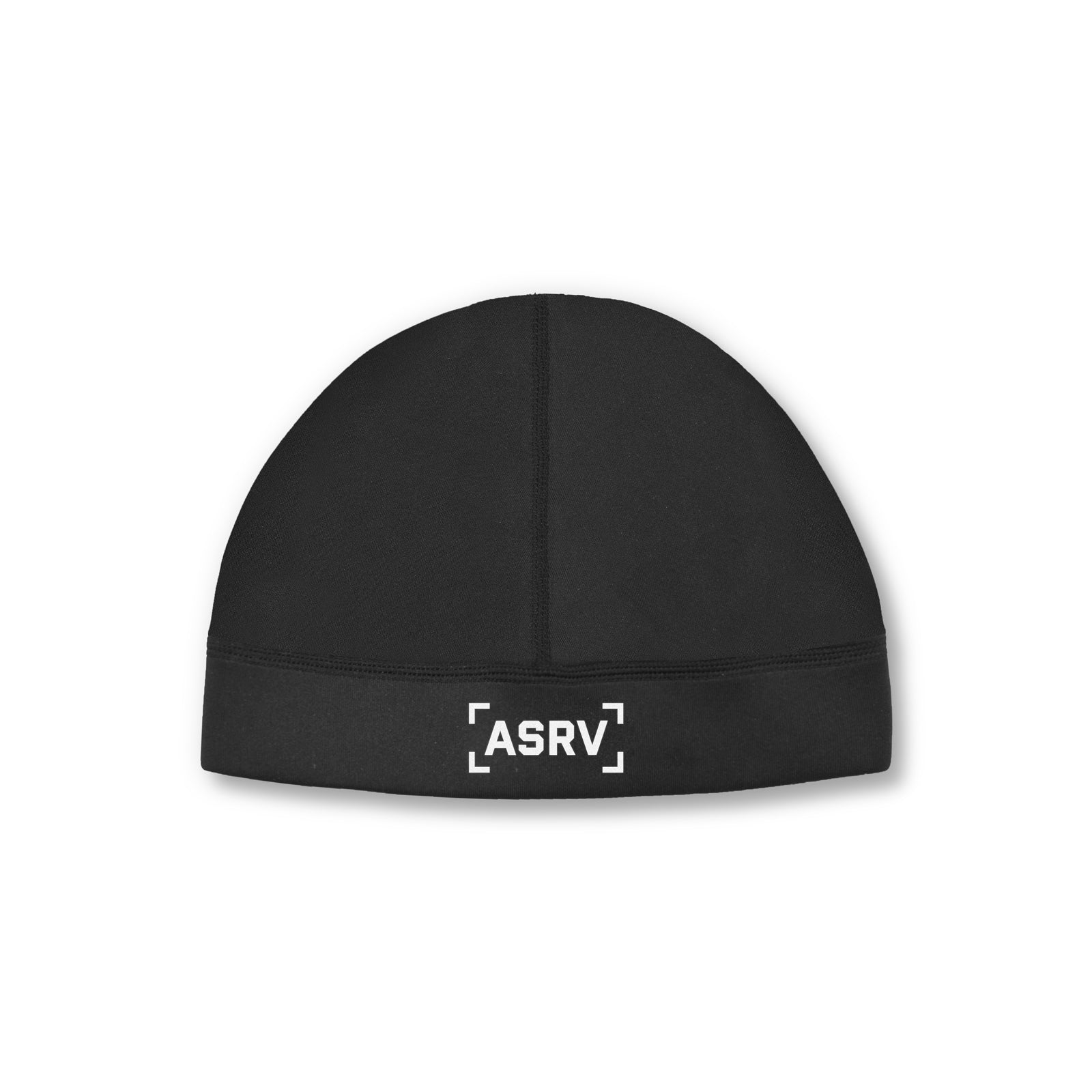 flatlay Performance Bracket Logo Skull Cap in black, front view