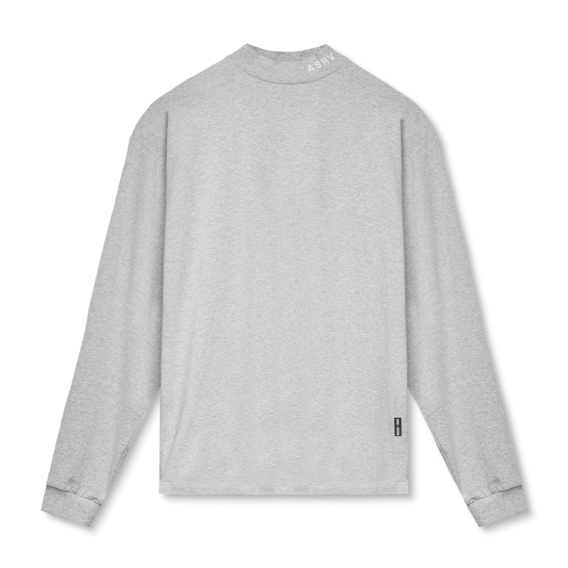 0559. CottonPlus™ Mock Neck Long Sleeve - Heather Grey