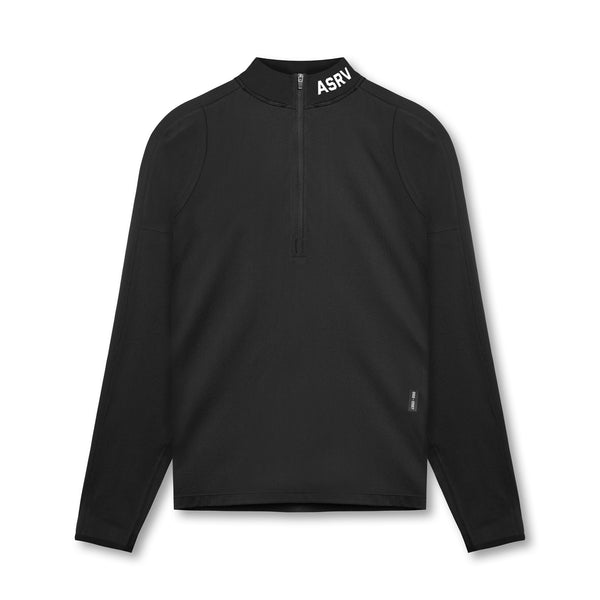 0587. Nano-Mesh Quarter Zip - Black