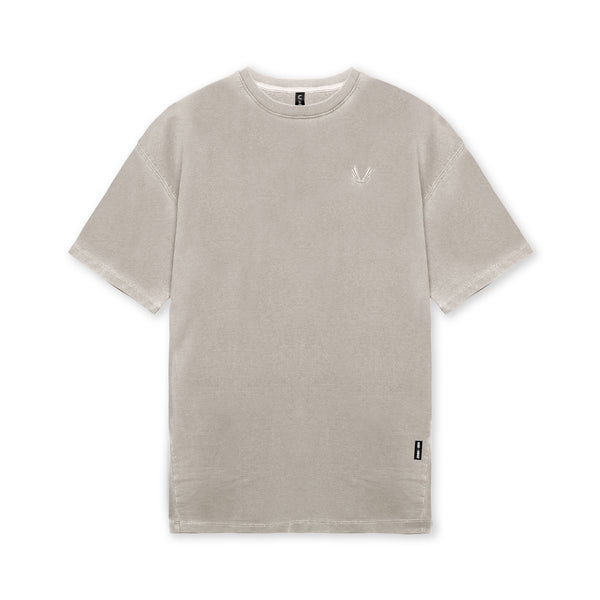 0602. Stone Washed Oversized Tee - Faded Chai