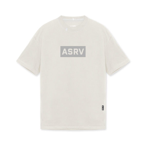 0669. Technical Essentials Relaxed Tee - Stone "Box Logo"