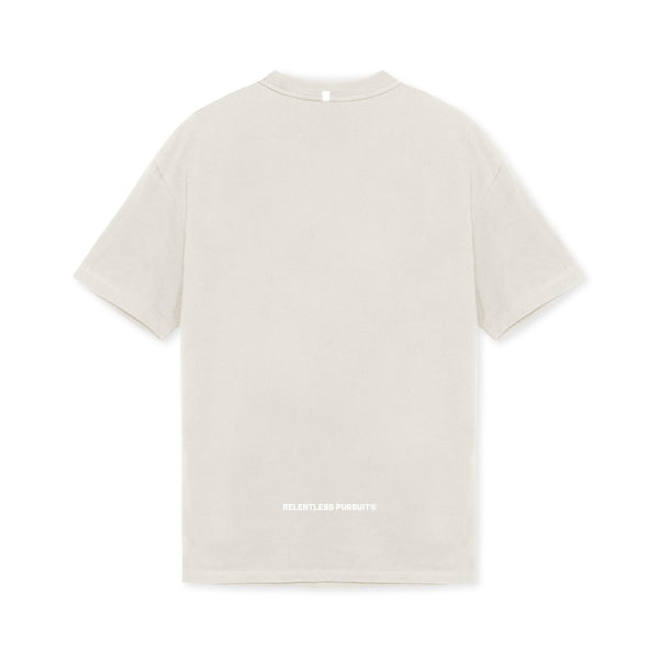 0669. Technical Essentials Relaxed Tee - Stone "Box Logo"