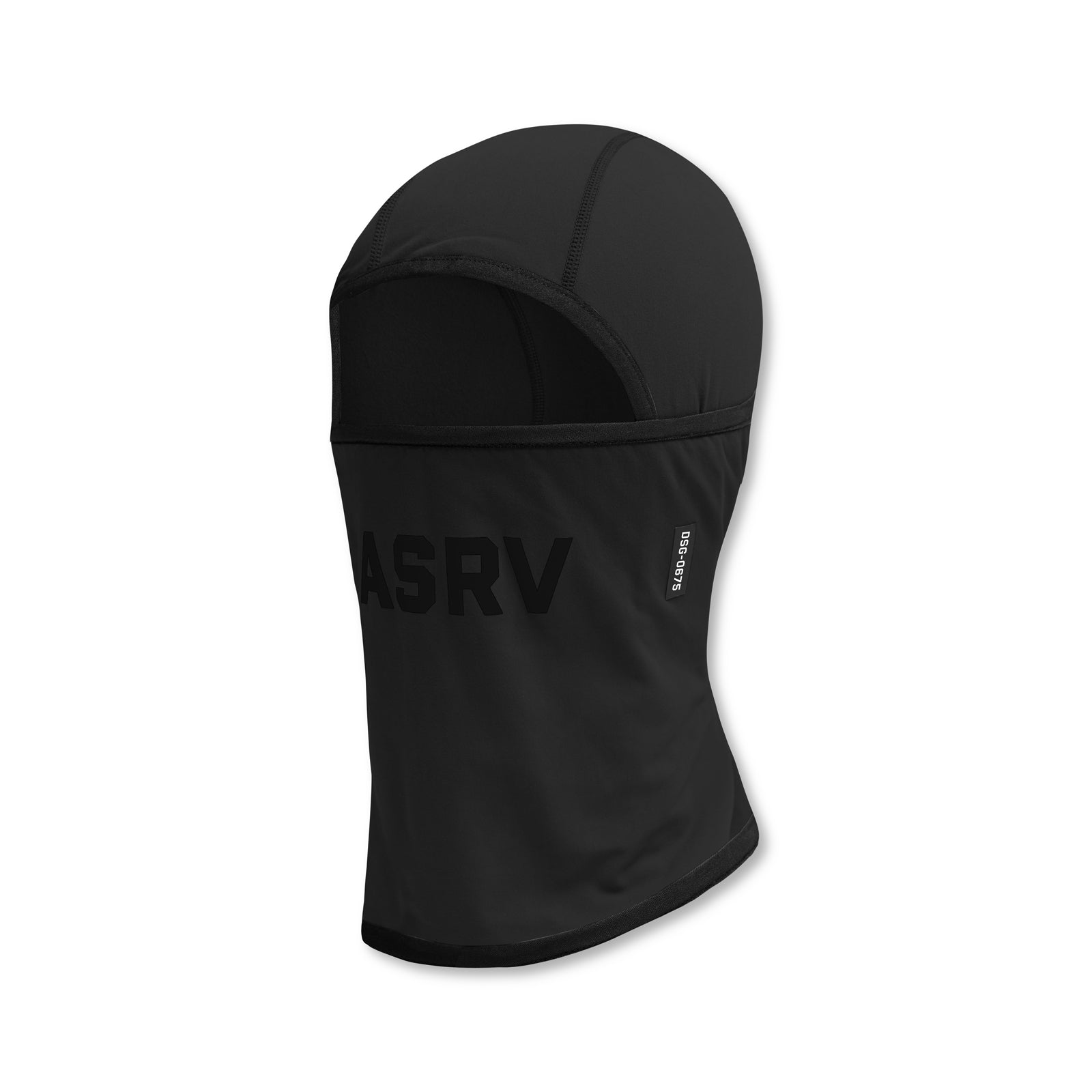Flatlay Thermal Balaclava in black, front view