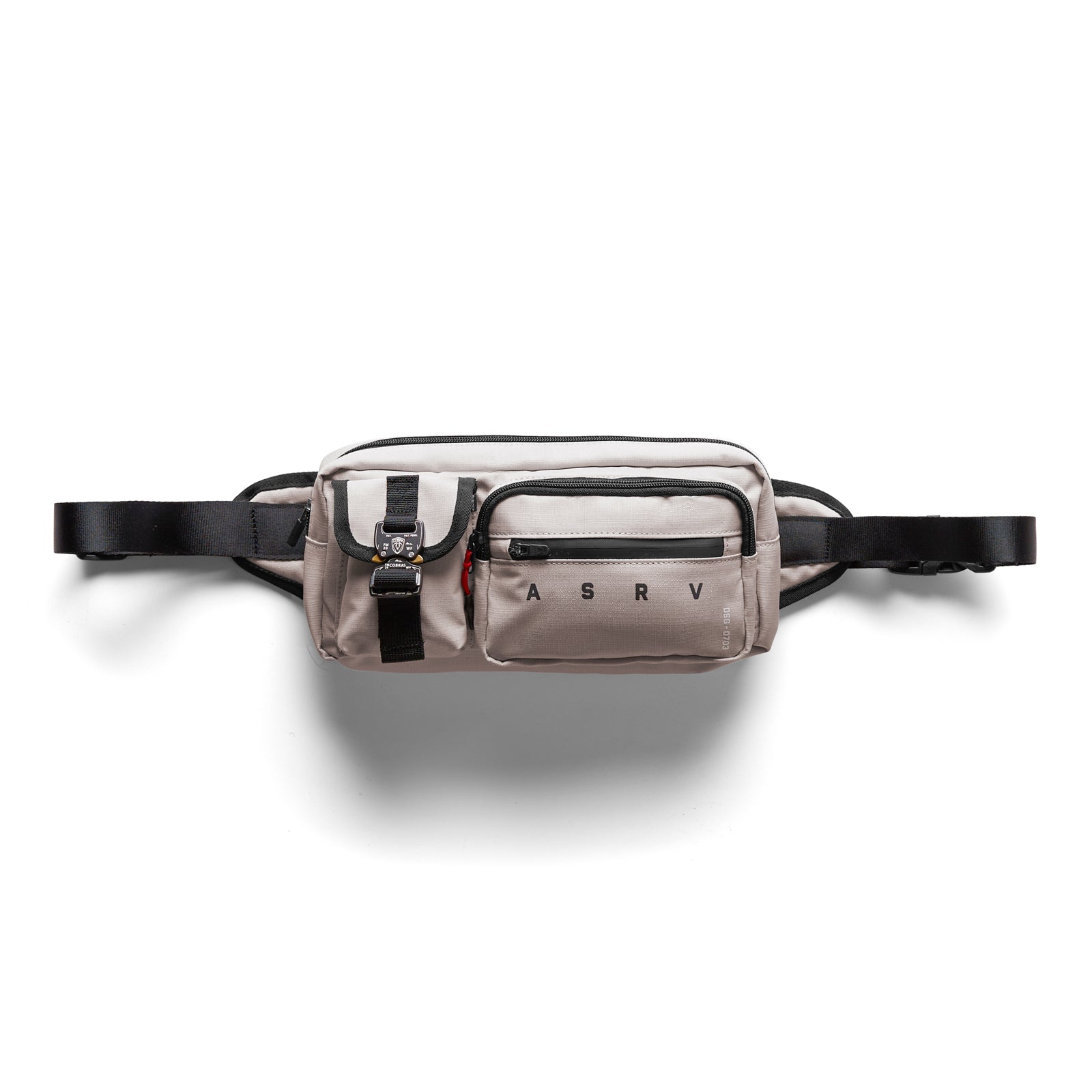 Flatlay ASRV 0703 Cordura® Tech Crossbody Pack in Chai, front view