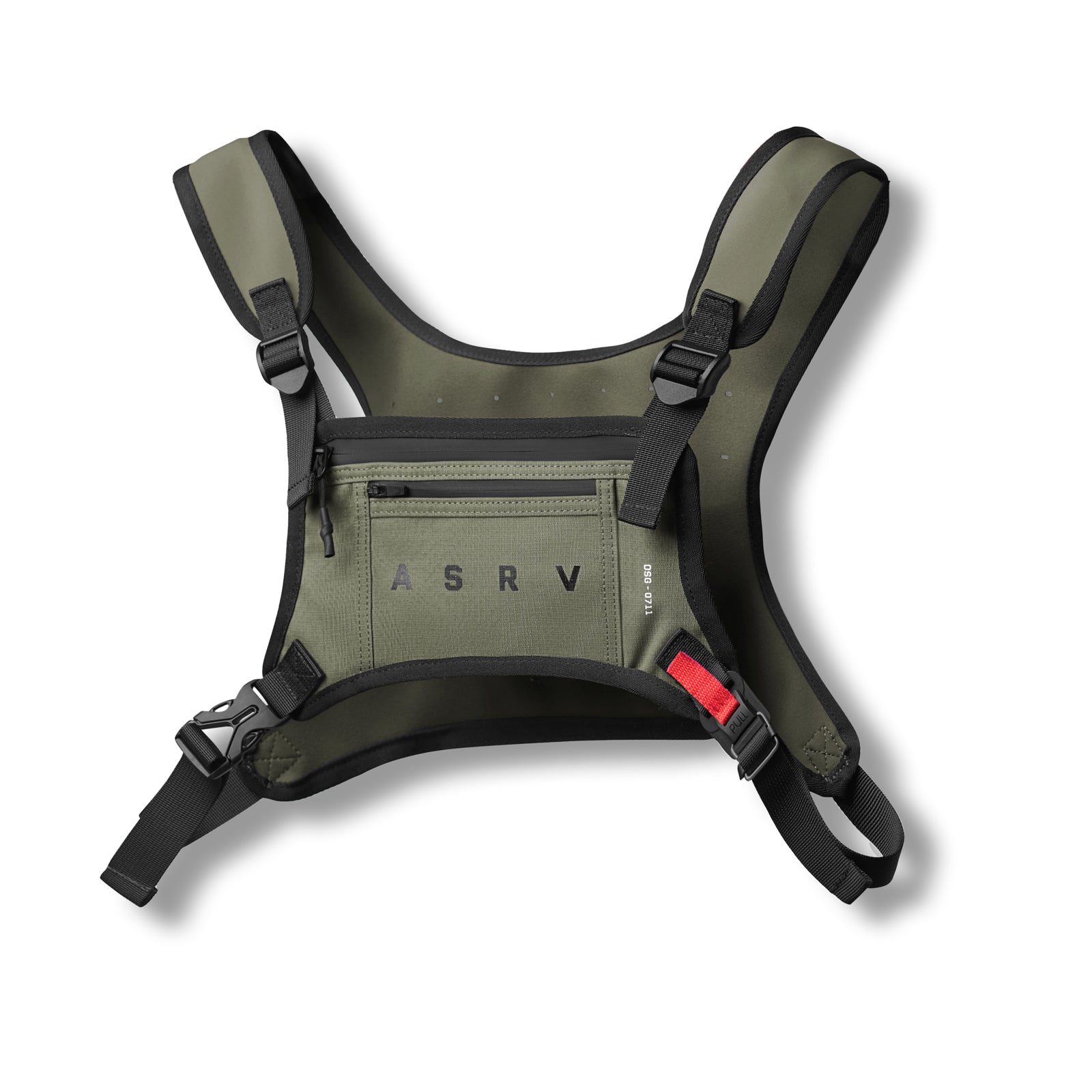 Flatlay 0711 Cordura Lightweight Chest Pack in olive, front view