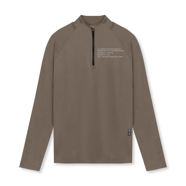 0725. Core Fitted Quarter Zip - Deep Taupe – ASRV