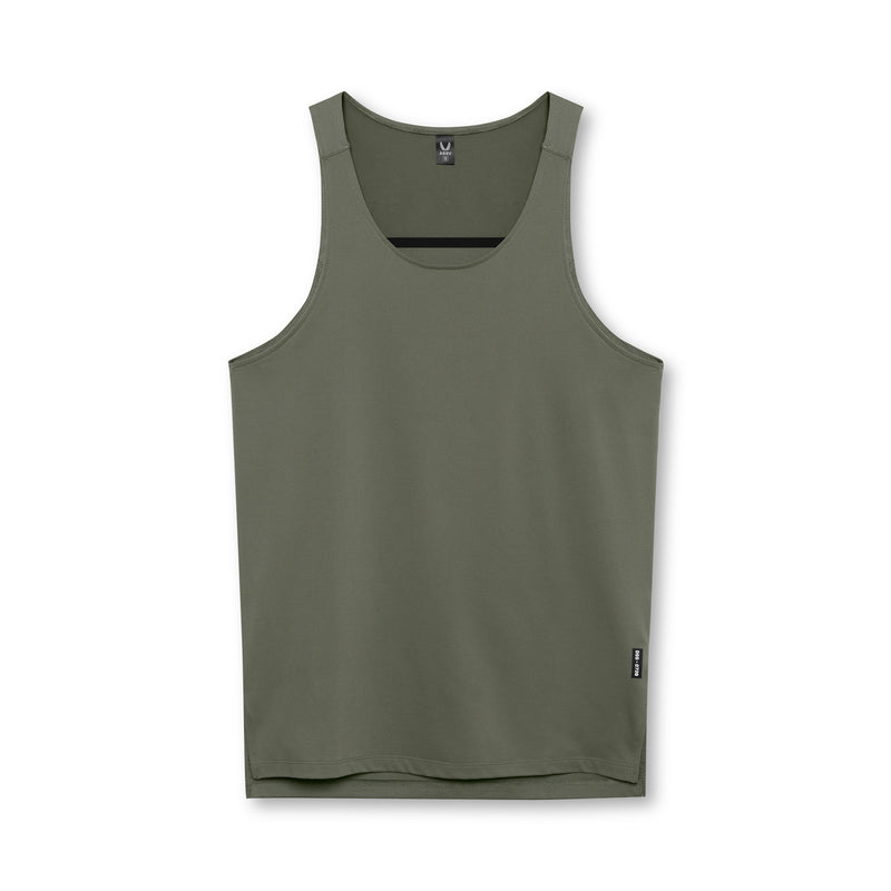 0728. Core Mesh Back Extended Tank - Olive