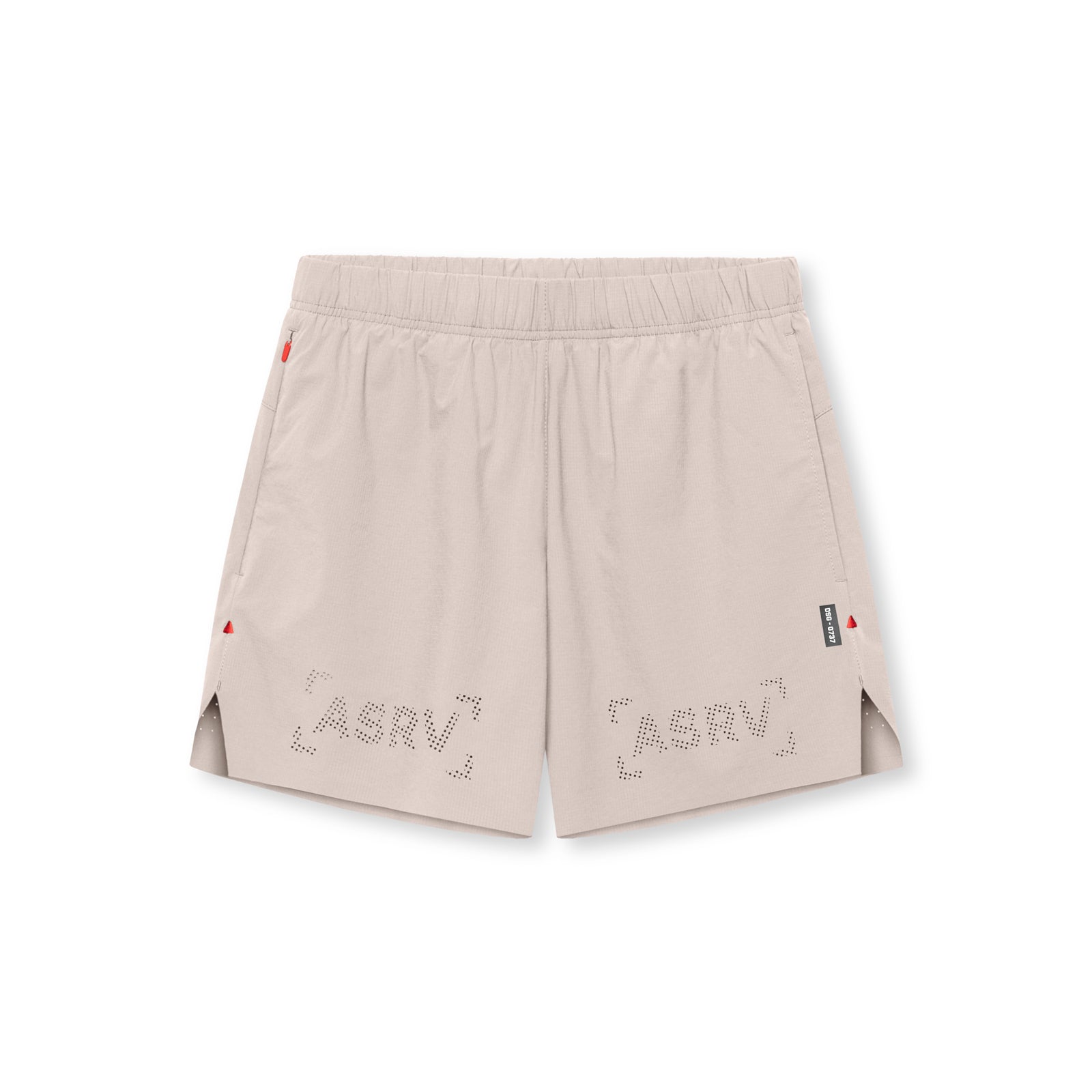 flatlay Ripstop 6" Perforated Short in Chai, front view