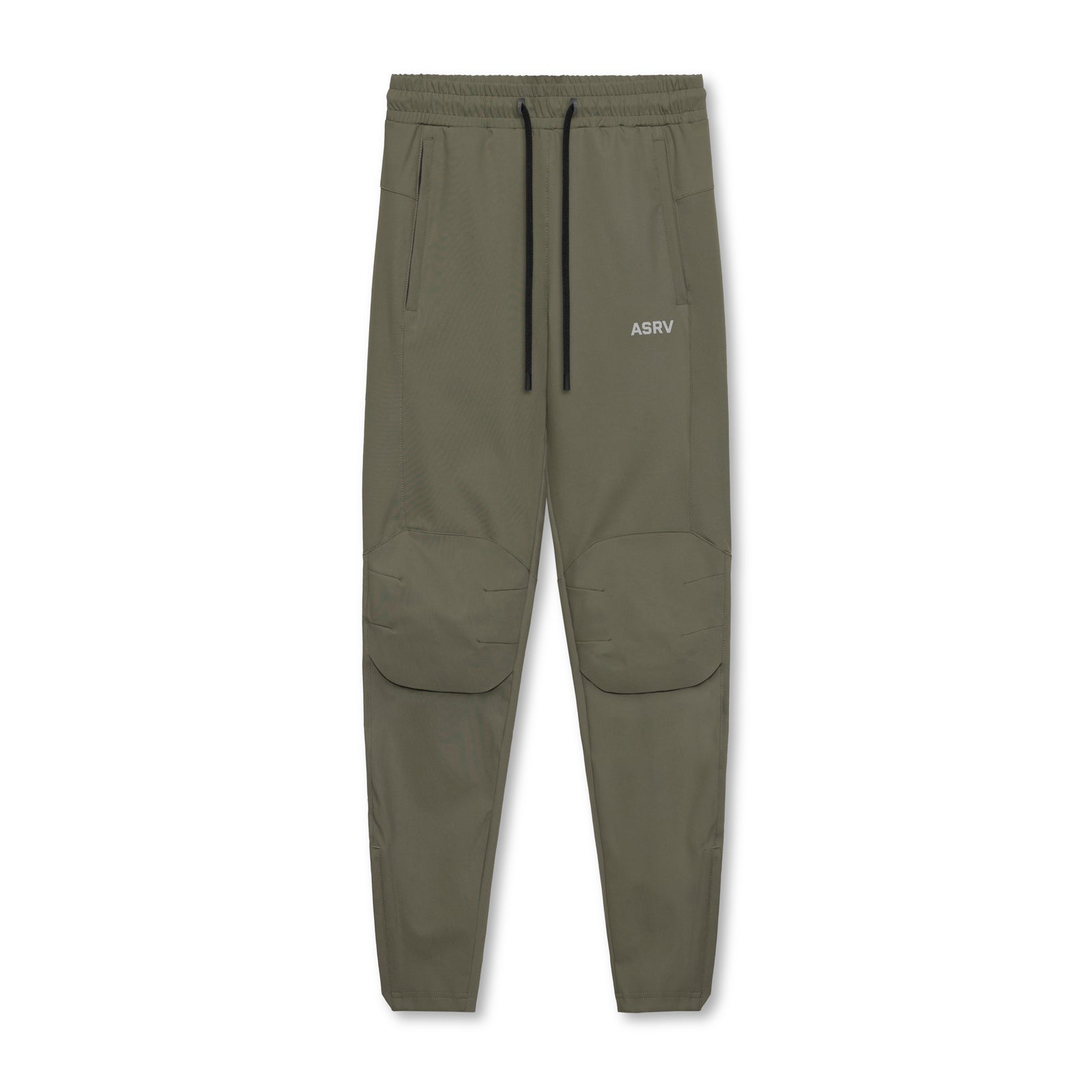 flatlay All Condition Moto Jogger in olive, front view