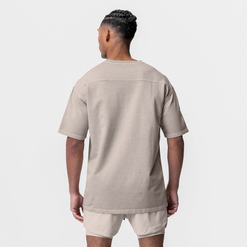0602. Stone Washed Oversized Tee - Faded Chai