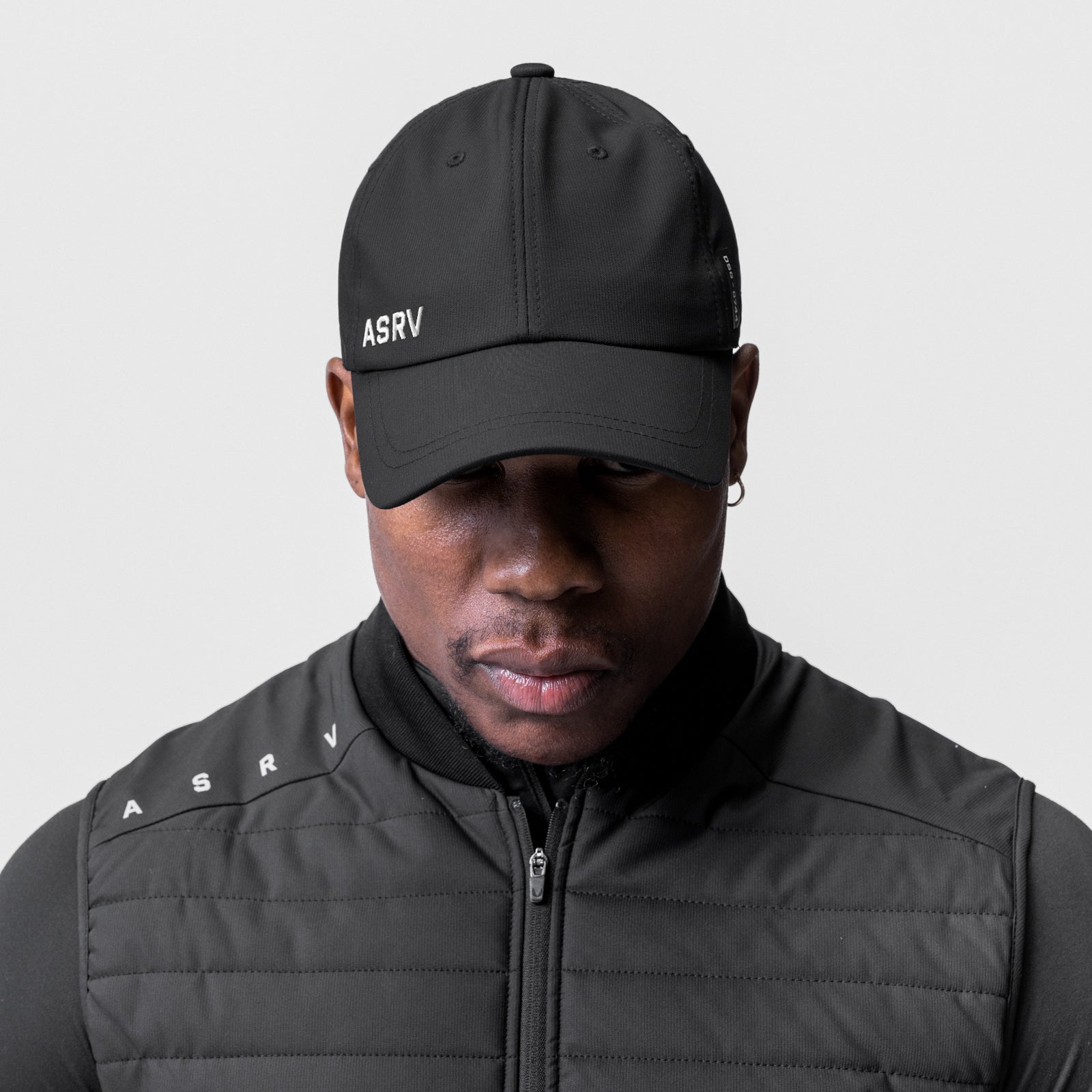 SilverPlus™ Cinch Hat in black worn by model, front view