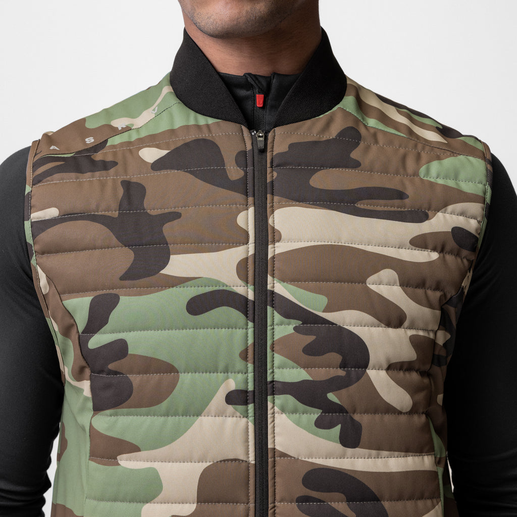 0720. Waterproof Insulated Run Vest - Woodland Camo – ASRV