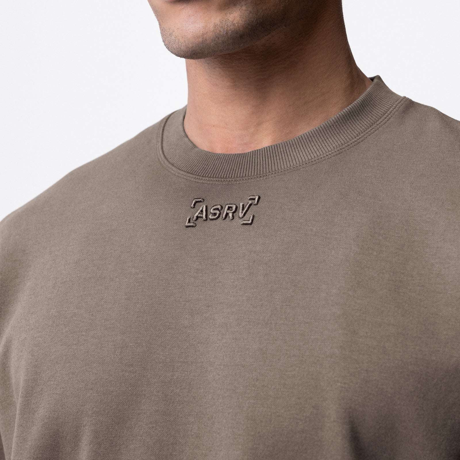 0734. CottonPlus™ Heavyweight Oversized Cinch Tee - Deep Taupe – ASRV