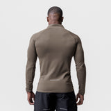 0725. Core Fitted Quarter Zip  - Deep Taupe