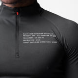 0725. Core Fitted Quarter Zip  - Black