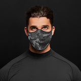 0383. ViralOff® Form-Fitting Face Mask (2 Pack with Bag) - Black Brushed Camo