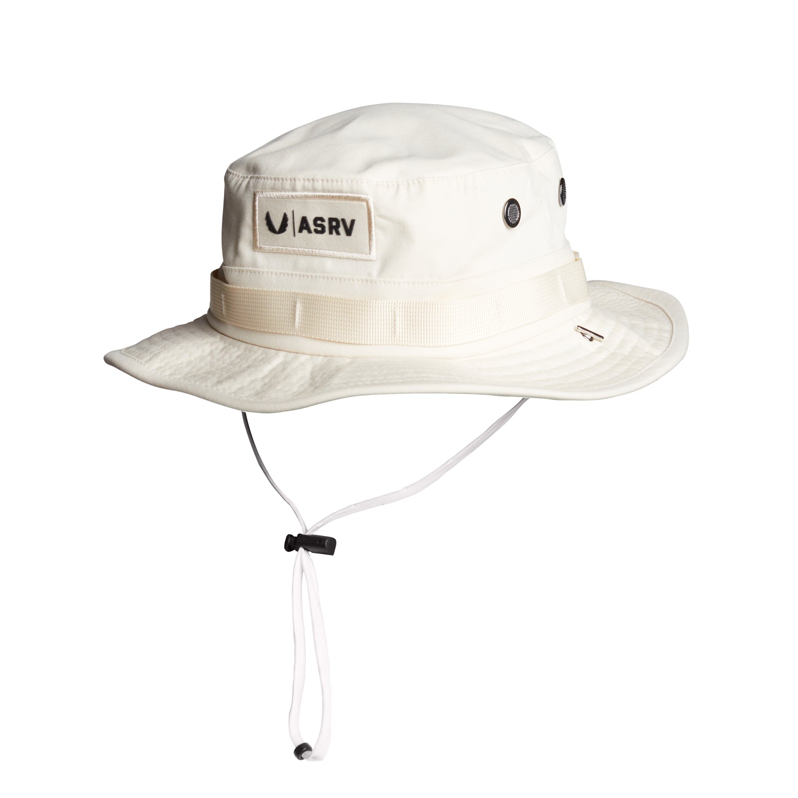 Flatlay of Vented Boonie Hat in Ivory Cream, front view