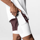 0662. Silver-Lite™ 2.0 5” Liner Short - Plum/White