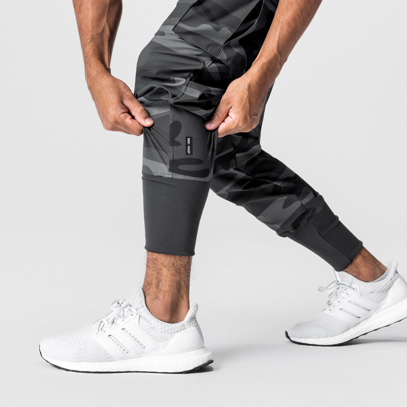 0437. TETRA-LITE™ Cargo High Rib Jogger - Black Camo