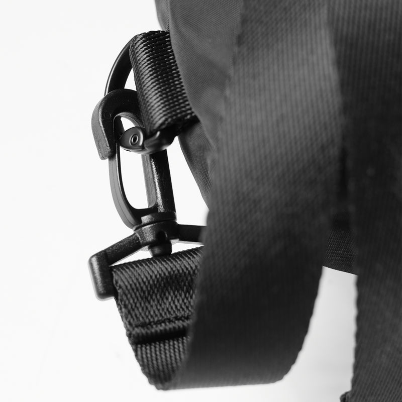 0505. Waterproof Rec Drawstring Backpack - Black/White