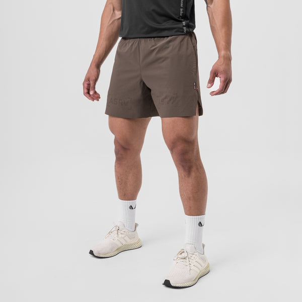 0737. Ripstop 6” Perforated Short - Deep Taupe
