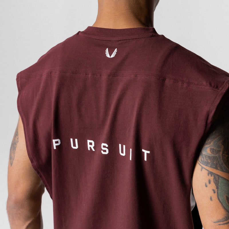 0617. CottonPlus™ Oversized Rocker Cutoff - Crimson Red "RP"