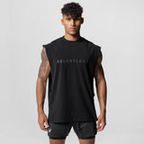 0617. CottonPlus™ Oversized Rocker Cutoff - Black/Black "RP"