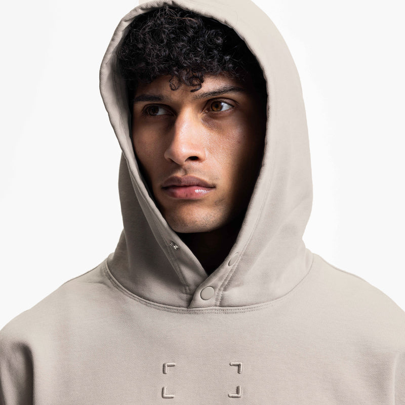0597. Stone Washed Tech Hoodie - Chai