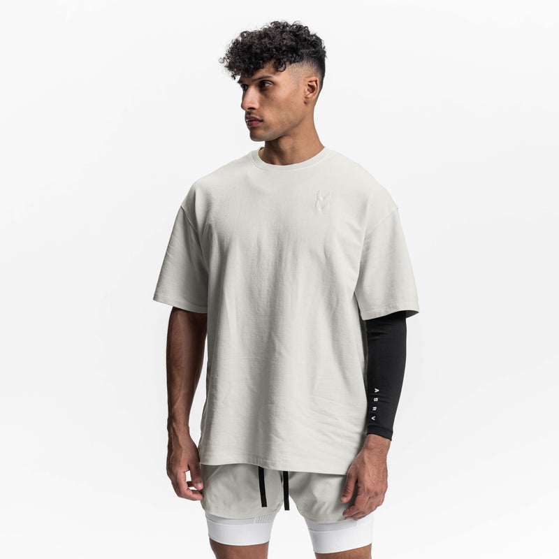 0602. Stone Washed Oversized Tee - Faded Stone