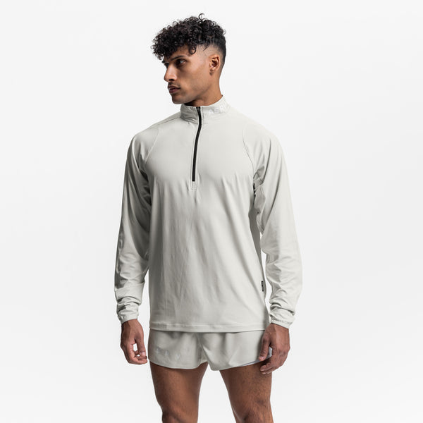 0587. Nano-Mesh Quarter Zip - Stone