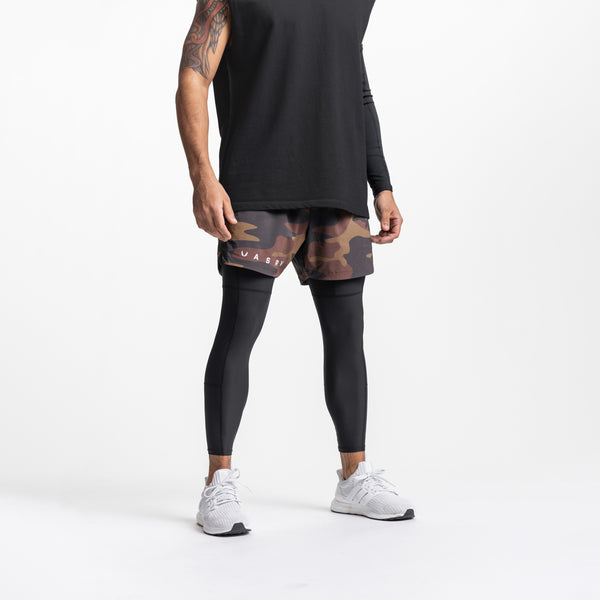 0561. Ultralight 2-in-1 Legging Short - Rust Camo